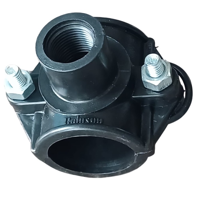 Black PP Service Saddle 32 mm x 1/2 inch