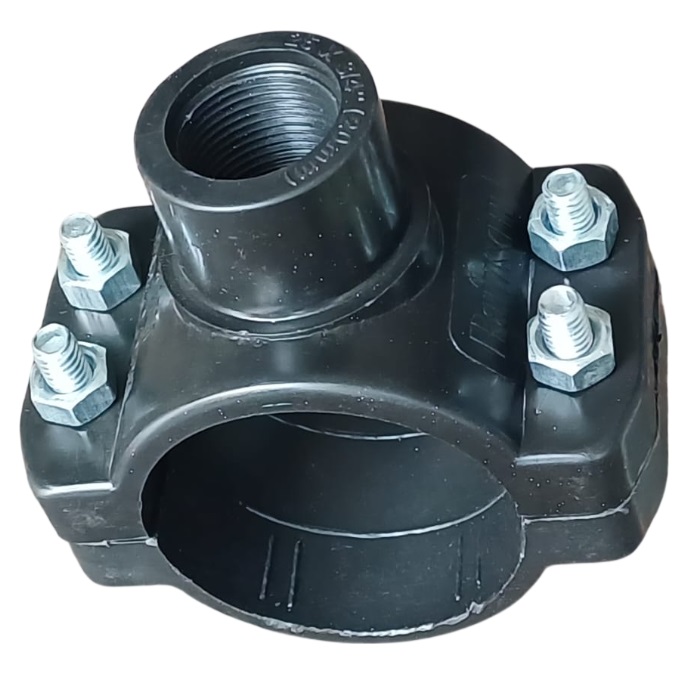 Black PP Service Saddle 50 mm x 1/2 inch